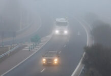 La niebla dificulta la circulación en la A-62, a la altura de Ciudad Rodrigo(Salamanca)