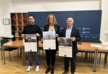 Presentación de los calendarios de la Diputación de Palencia. En la fotografía: Ángeles Armisén, en el centro, acompañada de los diputados provinciales, Urbano Alonso (derecha) y Francisco Pérez (izquierda)