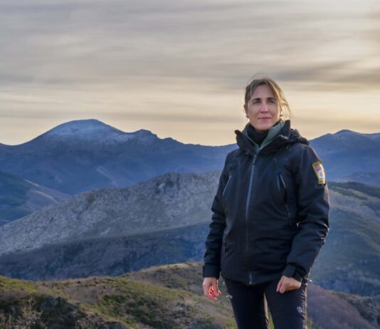 Begoña Almeida, de la Fundación Oso Pardo, esta bióloga se encarga de la protección del oso en la montaña palentina