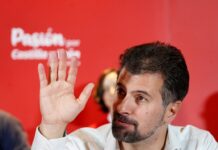 El secretario general, Luis Tudanca, interviene en la reunión del Comité Autonómico del PSOE de Castilla y León